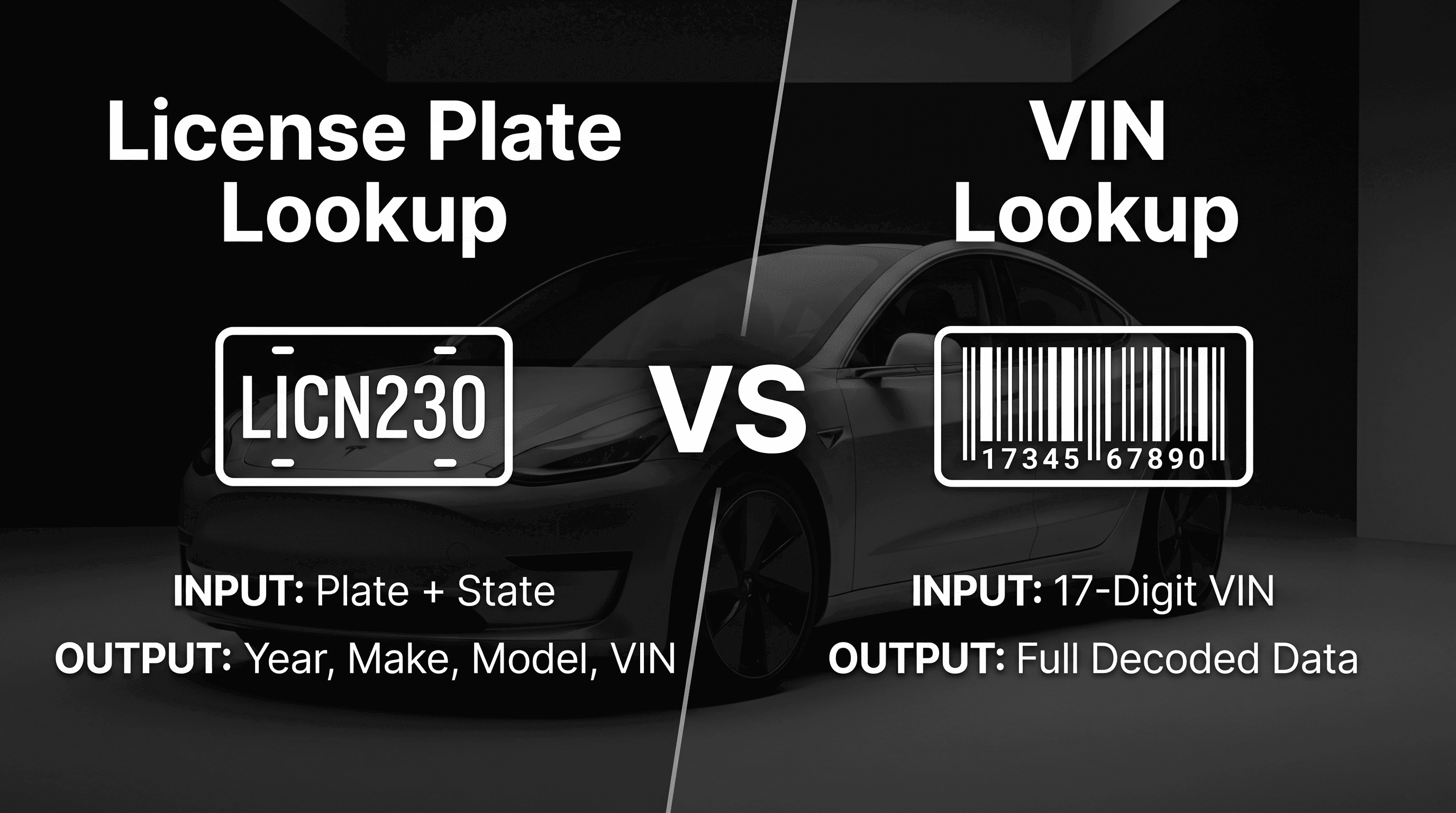 License Plate Lookup vs VIN Lookup: What's the Difference?